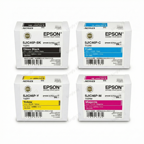 EPSON 大判インク　SC1シリーズ700ml Genuine Epson SJIC46P Ink Cartridges for ColorWorks CW-C4050 Label