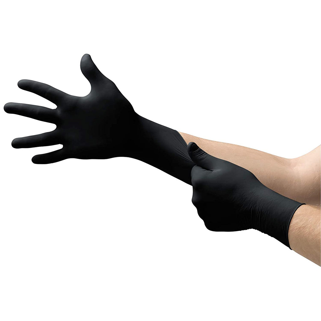 Black Nitrile Food Grade Gloves Powder Free Carton