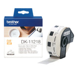 Brother DK-11218 Label Roll – Black on White, 24mm round labels - 1000 labels per roll
