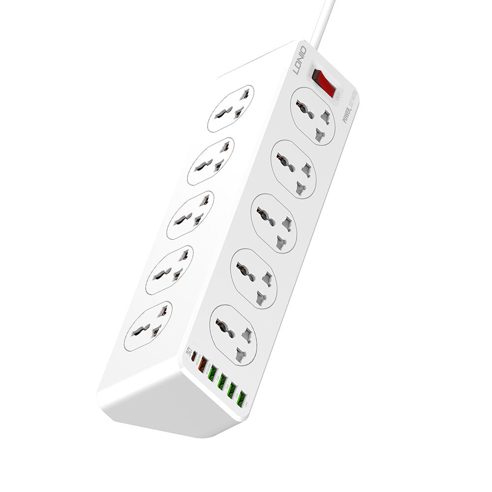 LDNio SC10610 10-Plug Defender Series Surge Protected Extension Lead 2M