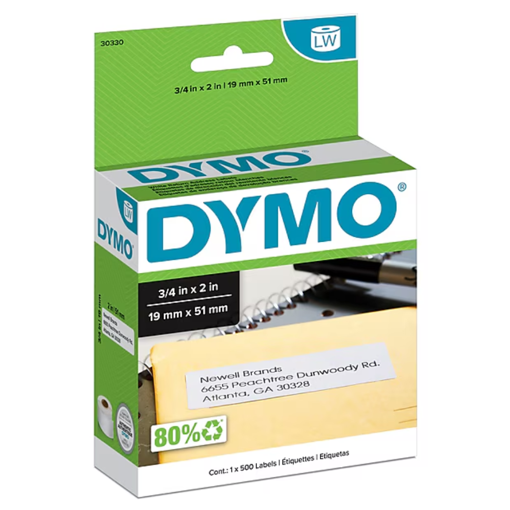 Dymo 30330 Return Address Labels 19mm x 51mm