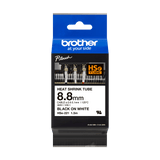 Brother HSE-221 8.8mm Heat Shrink Tube Cartridge / Tape Cassette - Black on White