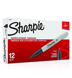 Sharpie Fine Point Permanent Marker Pen - Black / Blue / Red