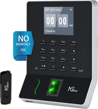 NGTeco Fingerprint Time Clock, W2 Biometric Employee Time Attendance Machine