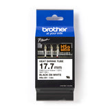 Brother HSE-241 17.7mm Heat Shrink Tube Cartridge / Tape Cassette - Black on White