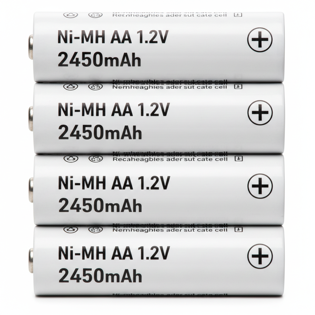 Pro-Series High-Capacity 2450mAh Ni-MH AA Rechargeable Batteries – Pack of 4