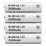 Pro-Series High-Capacity 2450mAh Ni-MH AA Rechargeable Batteries – Pack of 4
