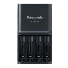 Panasonic Eneloop Pro K-KJ55HCC40T Battery Charger with 4 AA Rechargeable Batteries