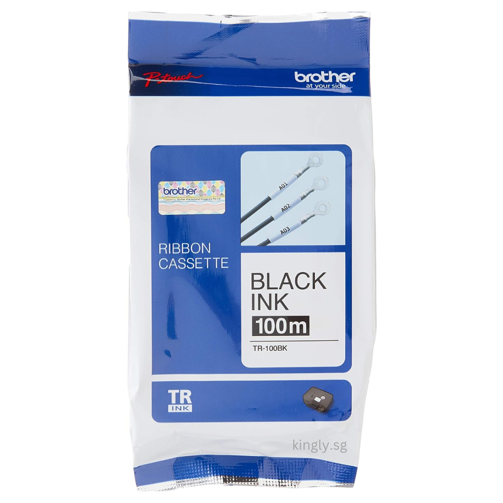 Brother TR-100BK Black Ink Ribbon for PT-E800/PT-E850TKW Series