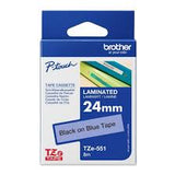 Brother TZe-551 P-Touch Labelling Tape 24mm Black on Blue
