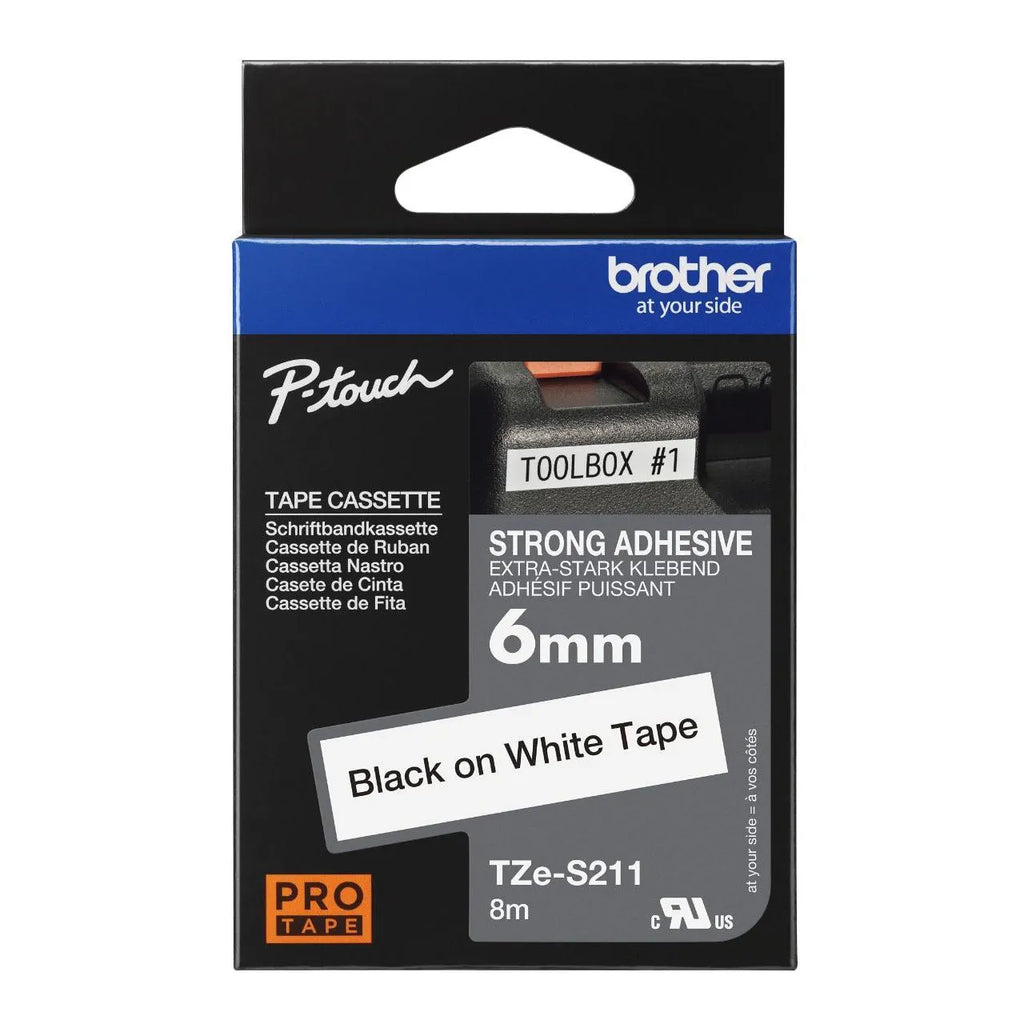 Brother Genuine TZe Strong Adhesive Laminated Label Tape