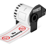 Compatible Brother DK-22251 62mm x 15.24m Continuous Length Paper Label Roll (Black/Red On White)