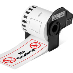 Compatible Brother DK-22251 62mm x 15.24m Continuous Length Paper Label Roll (Black/Red On White)