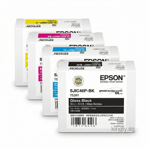 Genuine Epson SJIC46P Ink Cartridges for ColorWorks CW-C4050 Label Printer