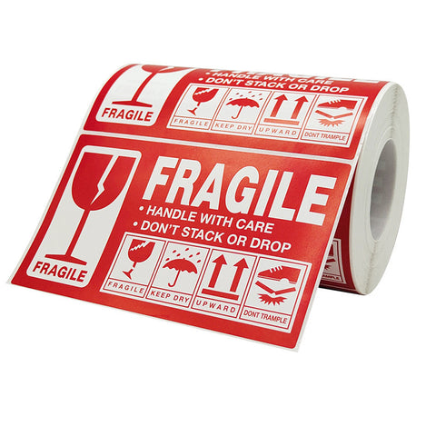 Fragile Label Sticker Roll – Kingly Pte Ltd