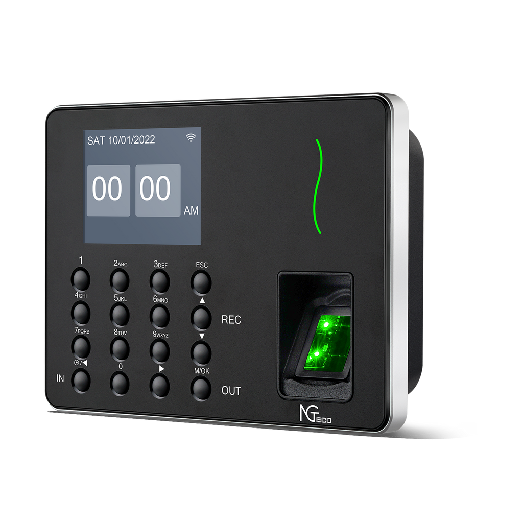 NGTeco Fingerprint Time Clock, W2/W3 Biometric Employee Time Attendance Machine