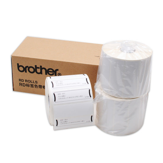 Brother RD-S04C1 76mm x 25mm Die Cut Labels (Black On White)