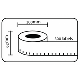 Compatible Brother DK-11202 62mm x 100mm Shipping Labels (Black On White)