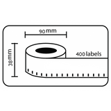 Compatible Brother DK-11208 38mm x 90mm Large Address Labels (Black On White)