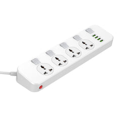 LDNio SC4408 4-Plug Defender Series Surge Protected Extension Lead 2M