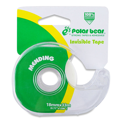 Polar Bear Invisible Tape With Dispenser 18mmX33m IV-833