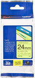 Brother TZe-C51 P-Touch Labelling Tape 24mm Black on Fluorescent Yellow