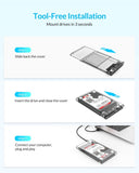 ORICO 2.5 inch Transparent Hard Drive Enclosure