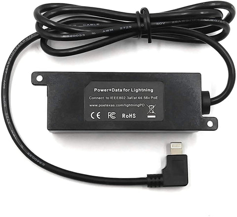 PoE Splitter with Lightning Cable (Encased, Power and Data)
