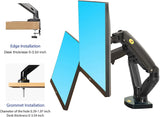 NB F160 17–27” Gas Strut Dual Monitor Arm