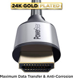 PowerBear 8K HDMI Cable 1.8m Braided Nylon & Gold Connectors