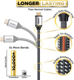 PowerBear 8K HDMI Cable 1.8m Braided Nylon & Gold Connectors