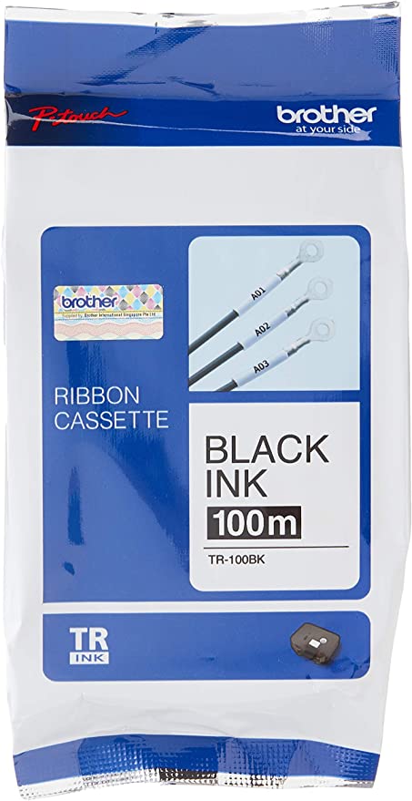 Brother TR-100BK Black Ink Ribbon for PT-E800/PT-E850TKW Series