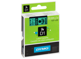 Dymo 45019 Permanent Self-Adhesive D1 Polyester Label Tape, Black on Green, 12mm