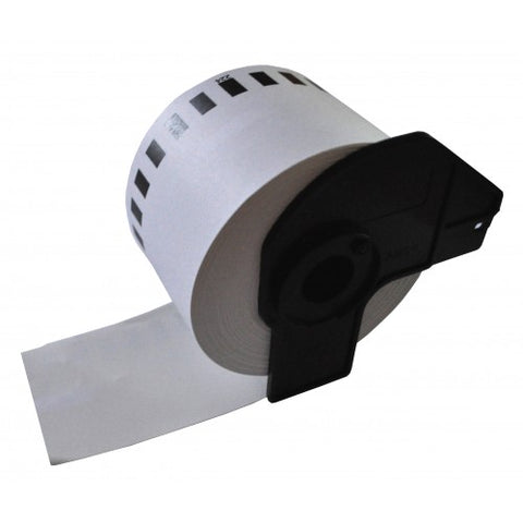 Compatible Brother DK-N55224 54mm x 30.48m Continuous Non-Adhesive Paper Roll (Black On White)