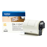 Brother DK-11247 103mm x 164mm Die-Cut Large Shipping White Paper Label Roll (Black On White)