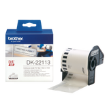 Brother DK-22113 62mm x 15.24m Clear Continuous Length Film Label Roll (Black On Clear)