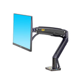 NB F100A 12–35” Full Motion Gas Spring Single Monitor Arm with USB Port