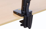 NB F100A 12–35” Full Motion Gas Spring Single Monitor Arm with USB Port