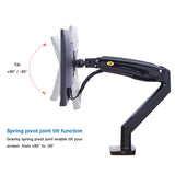 NB F100A 12–35” Full Motion Gas Spring Single Monitor Arm with USB Port