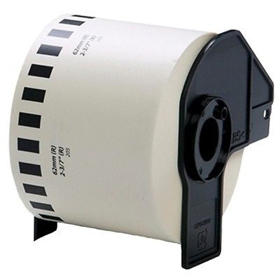 Compatible Brother DK-22205 62mm x 30.48m Continuous Length Paper Roll (Black On White)