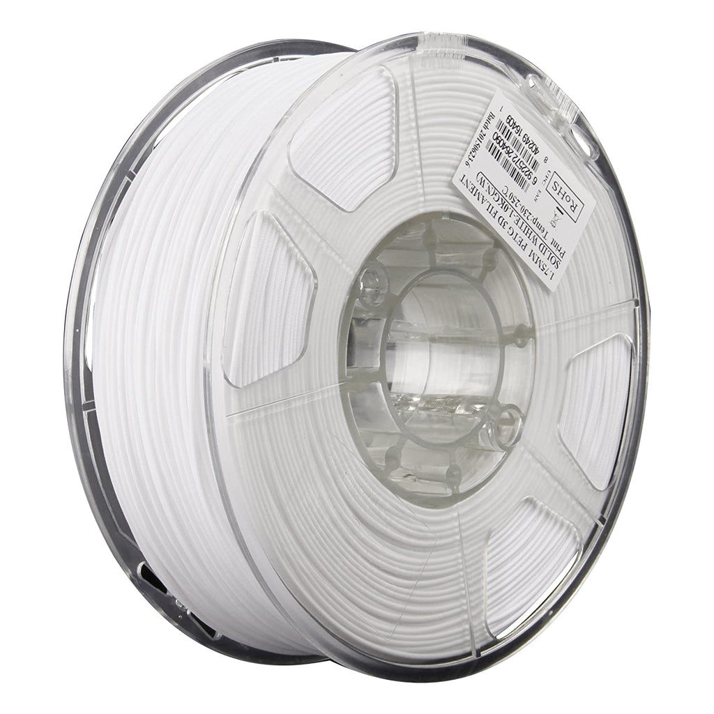 eSUN 3D PETG 1.75MM Solid White 1KG 3D Printer Filament