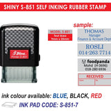 Shiny Self-inking Rubber Stamp
