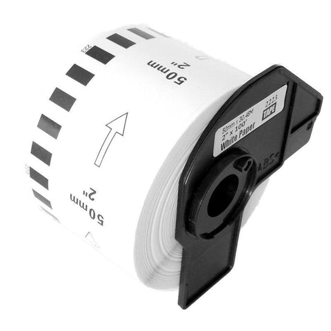 Compatible Brother DK-22223 50mm x 30.48m Continuous Length Paper Roll (Black On White)