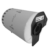 Compatible Brother DK-22243 102mm x 30.48m Continuous Length Paper Roll (Black On White)