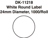 Compatible Brother DK-11218 24mm Round Labels (Black On White)