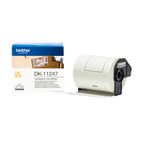 Brother DK-11247 103mm x 164mm Die-Cut Large Shipping White Paper Label Roll (Black On White)