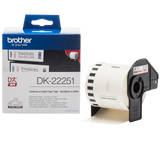 Brother DK-22251 62mm x 15.24m Continuous Length Paper Label Roll (Black/Red On White)