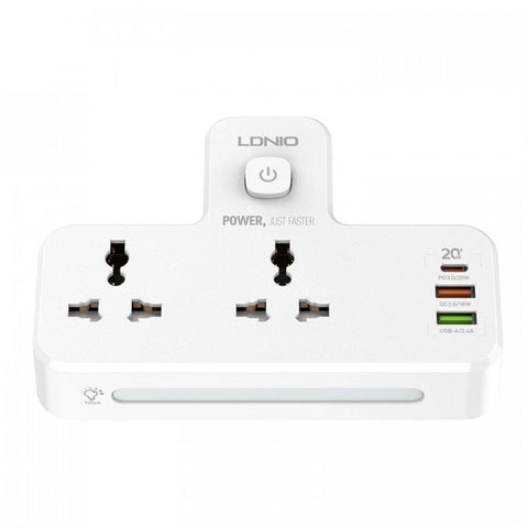 LDNio SC2311 2 Outlets + 3-Port USB 20W PD & QC3.0 Power Socket