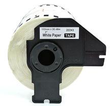Compatible Brother DK-22243 102mm x 30.48m Continuous Length Paper Roll (Black On White)