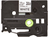 Brother TZe-FX231 Black on White Flexible P-Touch Labelling Tape, 12mm width